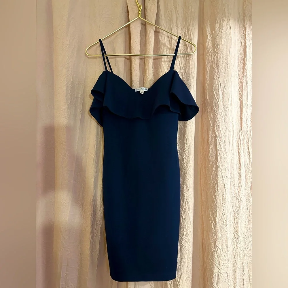 Navy Blue Cocktail Dress - Picture 1 of 2